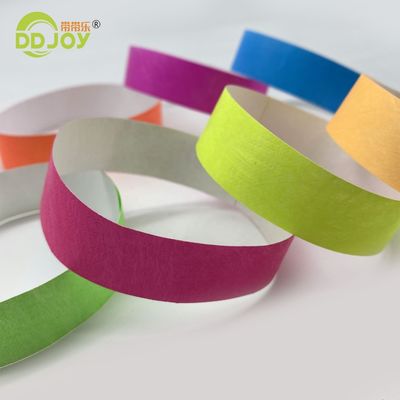 Tyvek Bangles Customized Personalized Event Bracelets with Strong Adhesive Closure