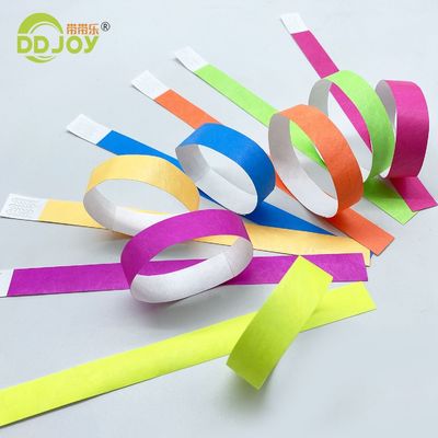 Tyvek Bangles Customized Personalized Event Bracelets with Strong Adhesive Closure