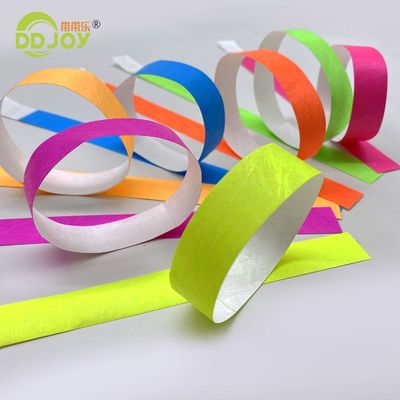 Tyvek Bangles Customized Personalized Event Bracelets with Strong Adhesive Closure