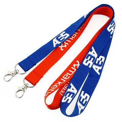 Custom Logo Keychain Neck Strap Lanyard Thermal Transfer Printed for Office Essential