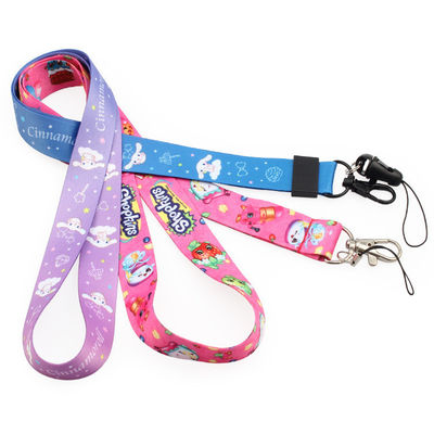 Custom Logo Keychain Neck Strap Lanyard Thermal Transfer Printed for Office Essential