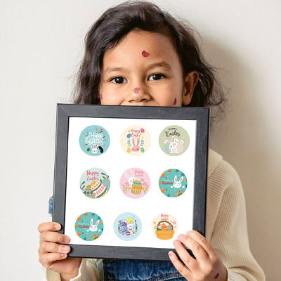 1 inch Rainbow Sticker Artwork Format AI/PDF/CDR Gift Decoration