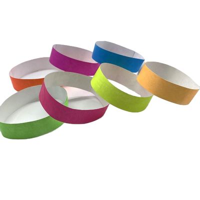 Customized Printing Tyvek Wristband for Events and Festivals in Vibrant Neon Color