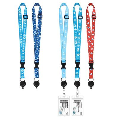 Polyester Lanyard Keychain 6 Color Silk Screen Printing Round Nylon Lanyard With Logo