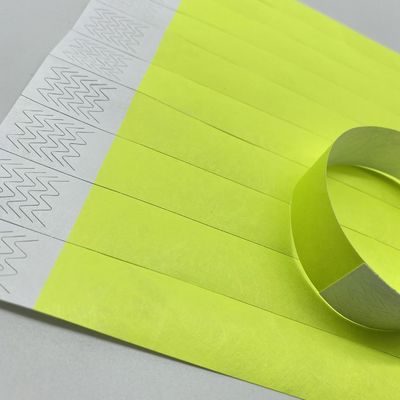 Strong Adhesive Closure Tyvek Wristband in Neon Colors for Waterproof Identification