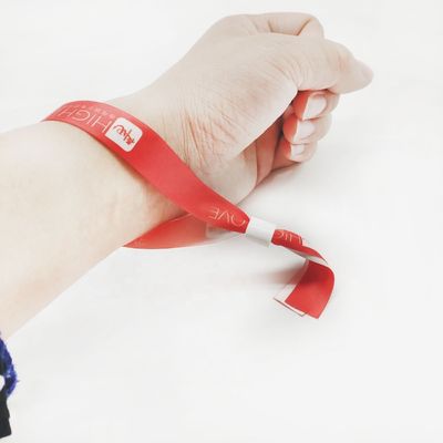350*15mm Customized Logo Promotion Gifts Woven Polyester Bracelets for Event Festival