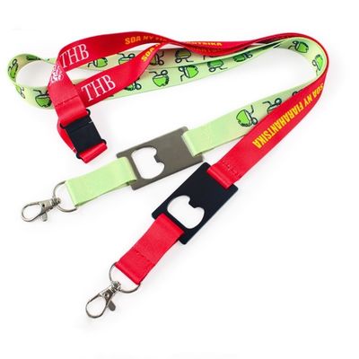 Customized Heated Transfer Keychain Neck Strap Polyester Lanyards for Keys Many Colors