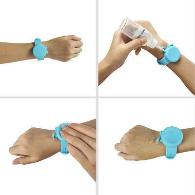 Silicone Hand Sanitizer Wristband with Adjustable Dispenser Bracelet Art Collectible