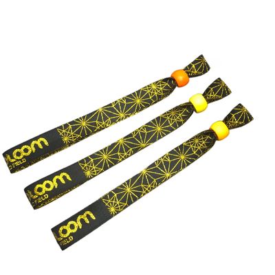 Party and Event RFID Wristbands Custom Satin Fabric with Logo Printing 350*15mm Size