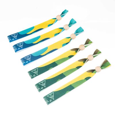 Party and Event RFID Wristbands Custom Satin Fabric with Logo Printing 350*15mm Size