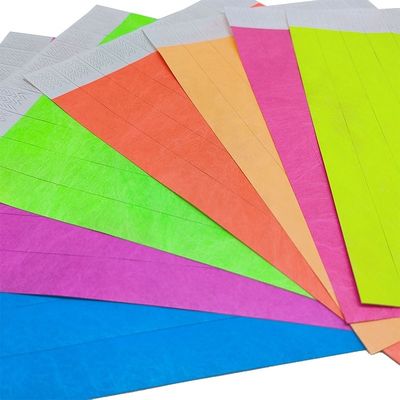 Make a Statement at Festivals with Our Neon Paper Tyvek Wristband in Various Colors