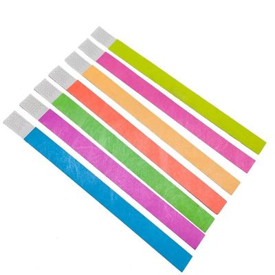 Make a Statement at Festivals with Our Neon Paper Tyvek Wristband in Various Colors