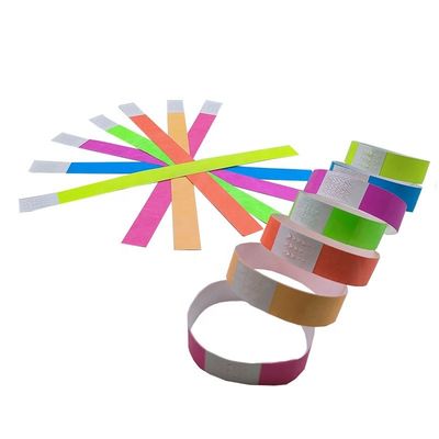 Make a Statement at Festivals with Our Neon Paper Tyvek Wristband in Various Colors