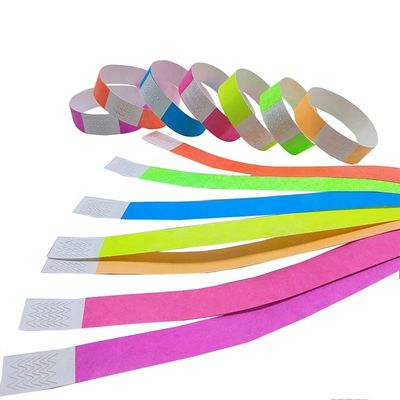Make a Statement at Festivals with Our Neon Paper Tyvek Wristband in Various Colors