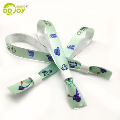 Customizable Festival Fabric Woven Wristbands with Adjustable Design and Custom Artwork