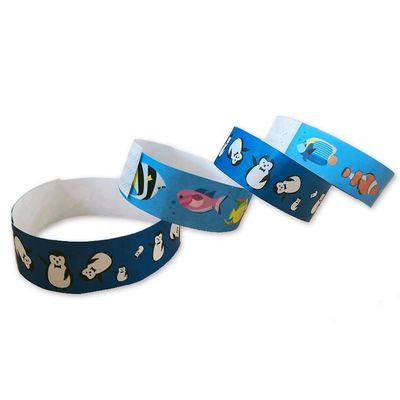 Tyvek Paper Bracelets for Custom Design Stock of Dinosaurs Rabbits Balloons and More