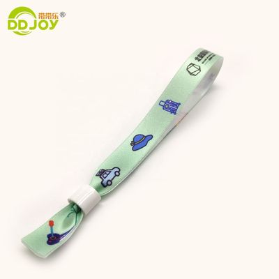 Customizable Festival Fabric Woven Wristbands with Adjustable Design and Custom Artwork