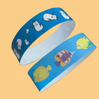 Tyvek Paper Bracelets for Custom Design Stock of Dinosaurs Rabbits Balloons and More