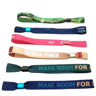 Custom Event Festival Party RFID Wristbands with Satin Fabric and Brands Logo Printing