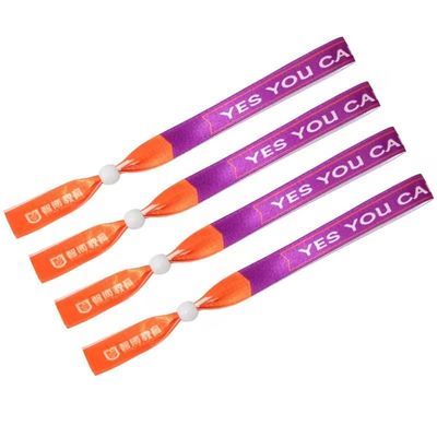 Custom Logo RFID Wristbands in Polyester Satin Fabric for Event and Festival Entry