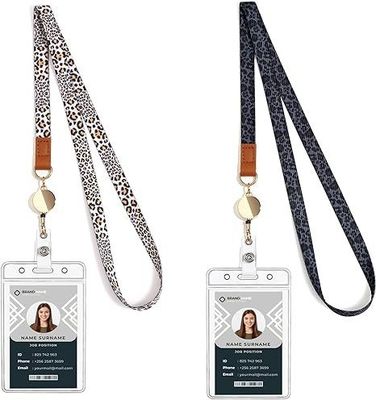 Customized PVC Work Card Hanging Rope with Nylon ID Card Chest Strap and Metal Buckle