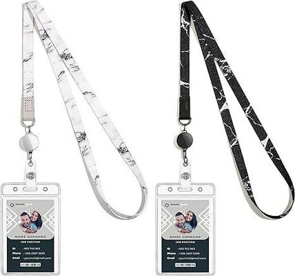Customized PVC Work Card Hanging Rope with Nylon ID Card Chest Strap and Metal Buckle