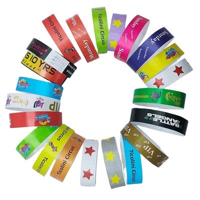 Yellow Waterproof Disposable Paper Band Tyvek Wristbands for Event Identification