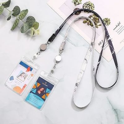 Customized PVC Work Card Hanging Rope with Nylon ID Card Chest Strap and Metal Buckle