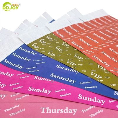 Yellow Waterproof Disposable Paper Band Tyvek Wristbands for Event Identification