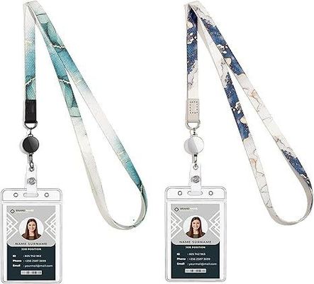 Customized PVC Work Card Hanging Rope with Nylon ID Card Chest Strap and Metal Buckle