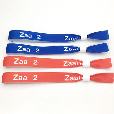 Customized Logo RFID Chip Satin Fabric Wristbands for Event Festival Commemoratives