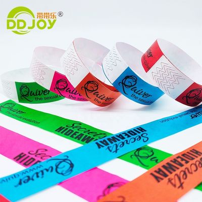 Yellow Waterproof Disposable Paper Band Tyvek Wristbands for Event Identification