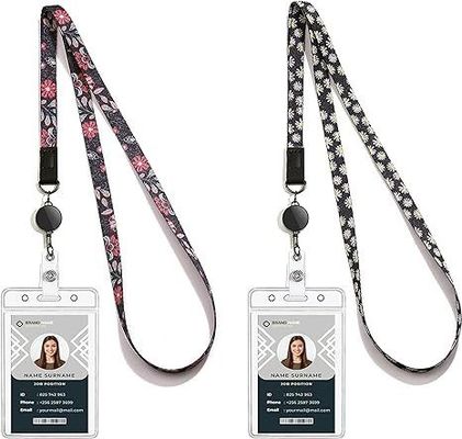 Customized PVC Work Card Hanging Rope with Nylon ID Card Chest Strap and Metal Buckle