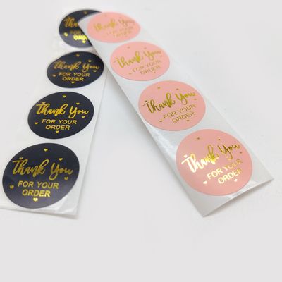 1 Inch Waterproof Kraft Paper Roll Gold Logo Label Stickers for Custom Order
