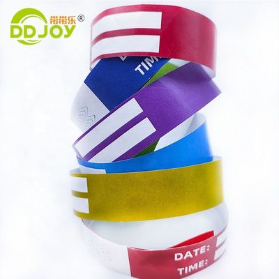 Yellow Waterproof Disposable Paper Band Tyvek Wristbands for Event Identification
