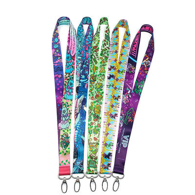 Office Must-Have Sublimation Polyester Neck Lanyards with Breakaway and Safety Buckle