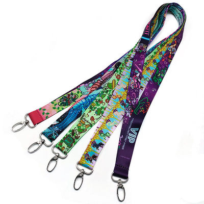 Office Must-Have Sublimation Polyester Neck Lanyards with Breakaway and Safety Buckle