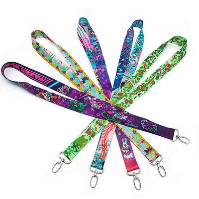 Office Must-Have Sublimation Polyester Neck Lanyards with Breakaway and Safety Buckle