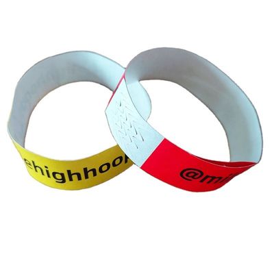 One Time Wristband for Identification at Events/Festival/Park Customizable Waterproof