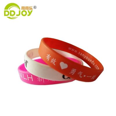 Silicon Material Customized Logo Plastic Wristband for Non-Profit Organizations