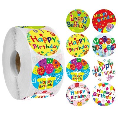 500pcs Children Cartoon Happy Birthday Stickers Adhesive Sticker for Party Decoration