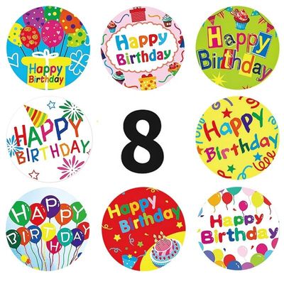 500pcs Children Cartoon Happy Birthday Stickers Adhesive Sticker for Party Decoration