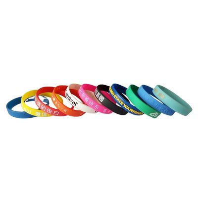 Red Silicone Wristband for Events Solid Color Adult Wrist Band Jewelry Type Bangles