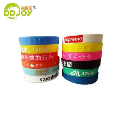 Red Silicone Wristband for Events Solid Color Adult Wrist Band Jewelry Type Bangles