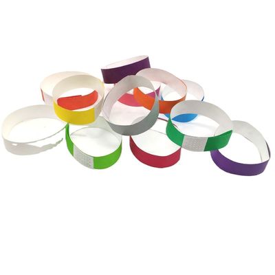 Paper Identification Tyvek Wristbands Custom Logo and Barcode for Identification
