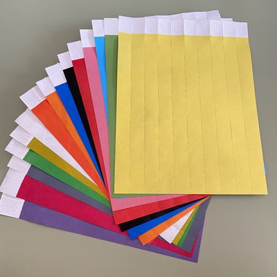 Paper Identification Tyvek Wristbands Custom Logo and Barcode for Identification