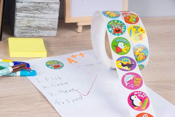 1 inch 25mm Round Stickers 500 Pcs Cute Animals Labels for School Rewards and Teachers
