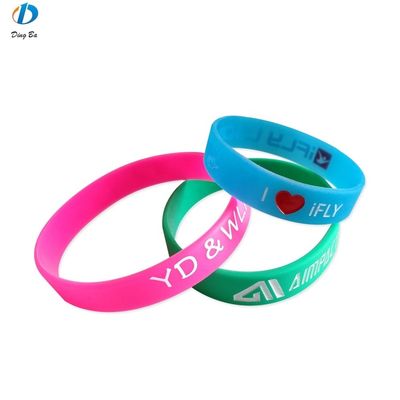 Custom Event Fundraising Silicone Round Wristband Bracelet with ISO9001 Certification
