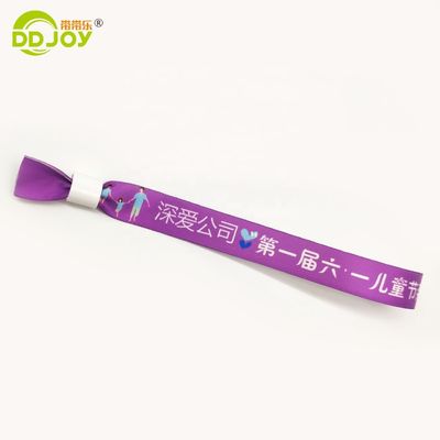 Artwork Custom Logo Sublimation Short Lanyard Woven Disposable Wristband for Festival
