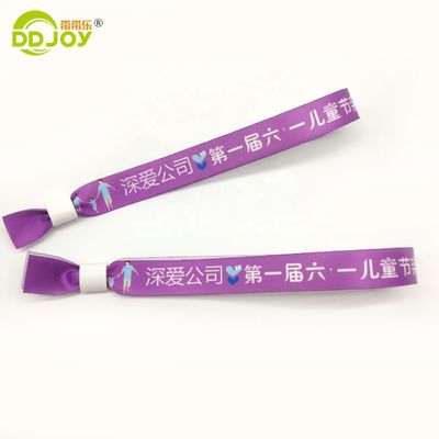Artwork Custom Logo Sublimation Short Lanyard Woven Disposable Wristband for Festival